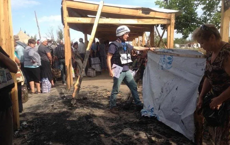 The author Stephen Scott Douglas (Decoding Trolls) at Stanitsia Luhanska in 2016